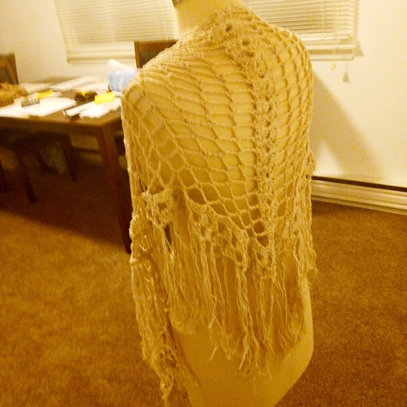 Handmade Crochet Wrap 3-way - Picture 3 of 3